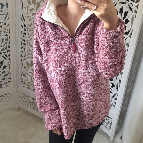 Two Tone Fuzzy Pullover Sweater - Picture 5 of 7